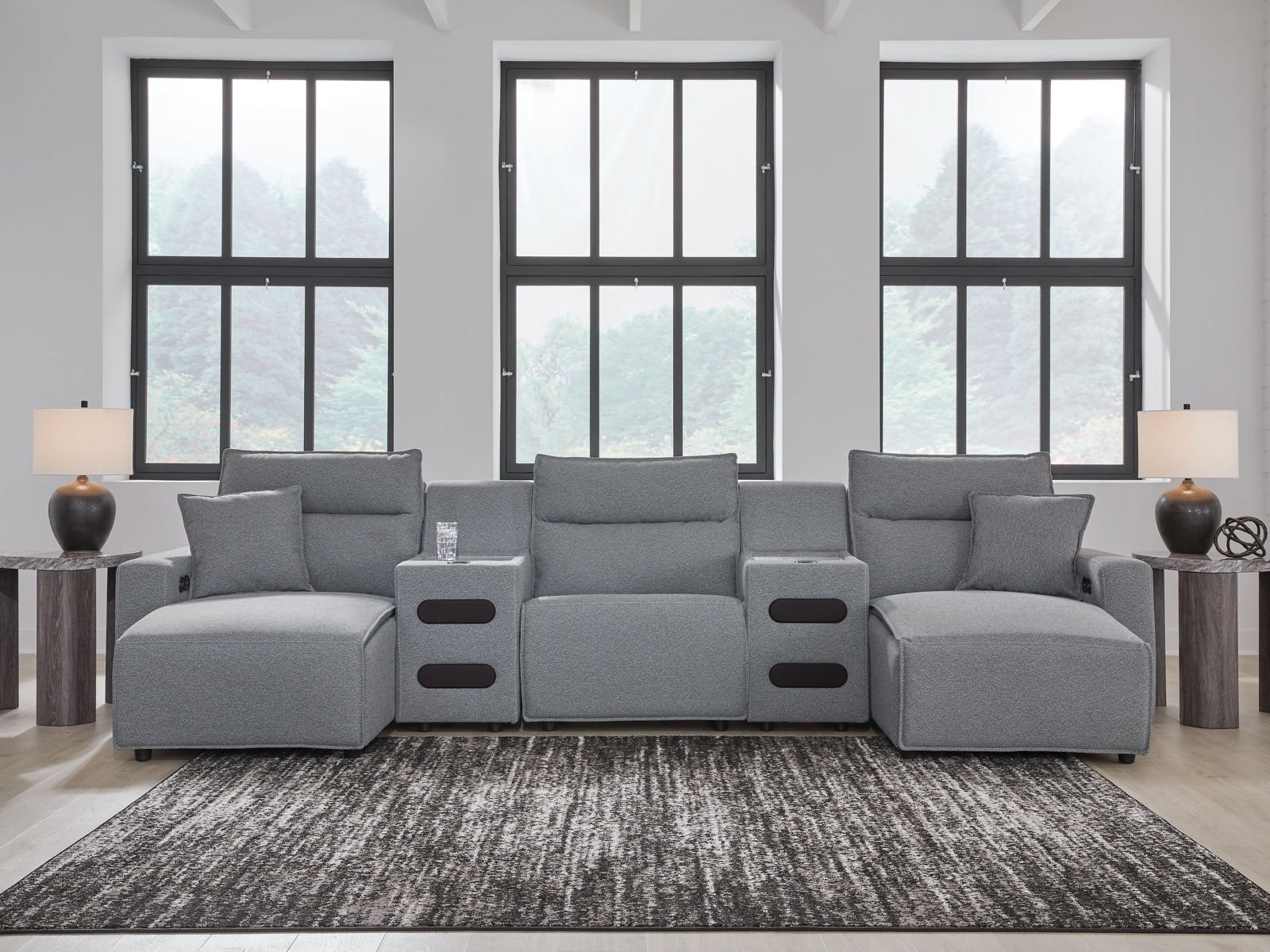 Modmax II - Reclining Sectional - Salt And Pepper - Image 31