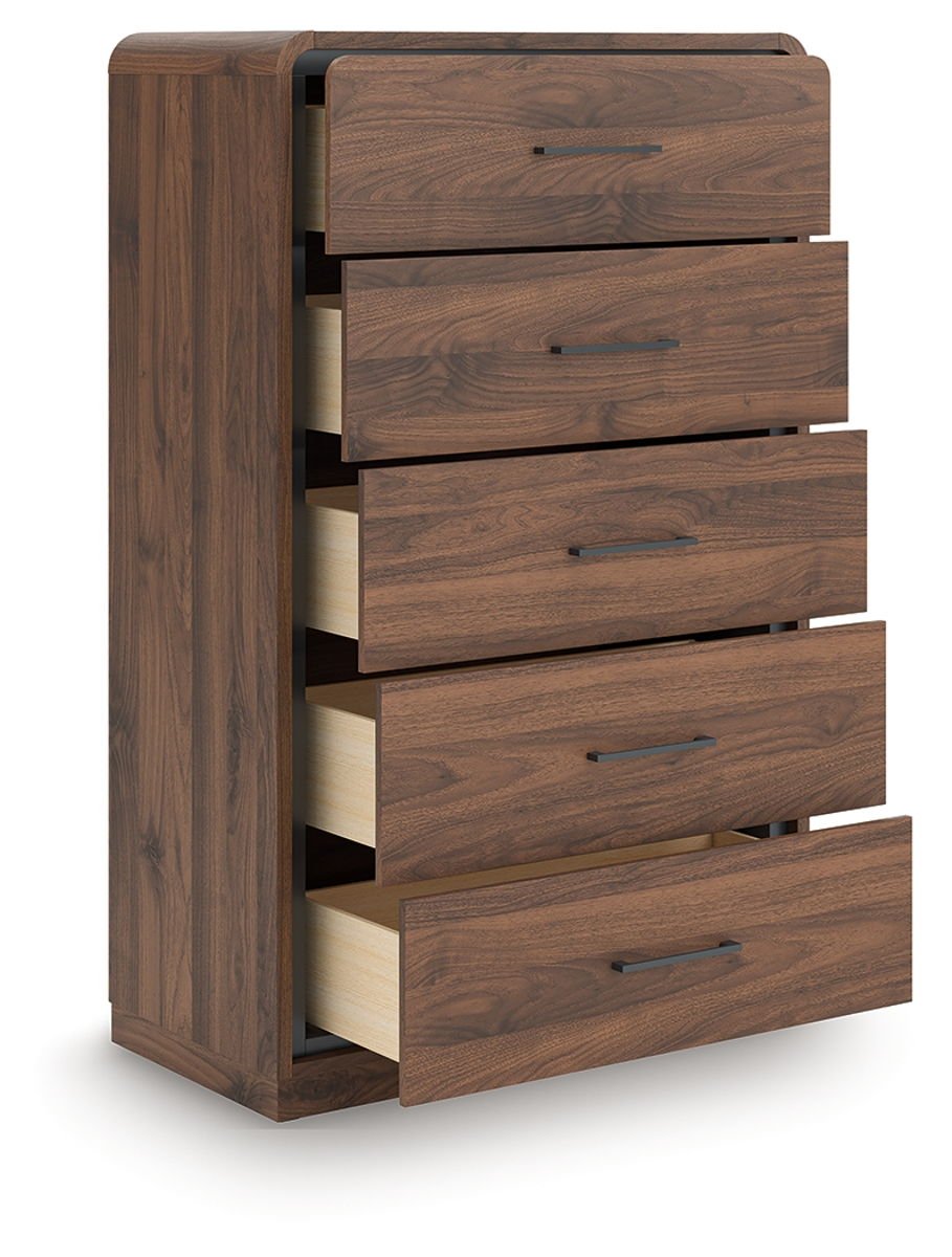 Fortlorn - Five Drawer Chest - Walnut Brown - Image 2