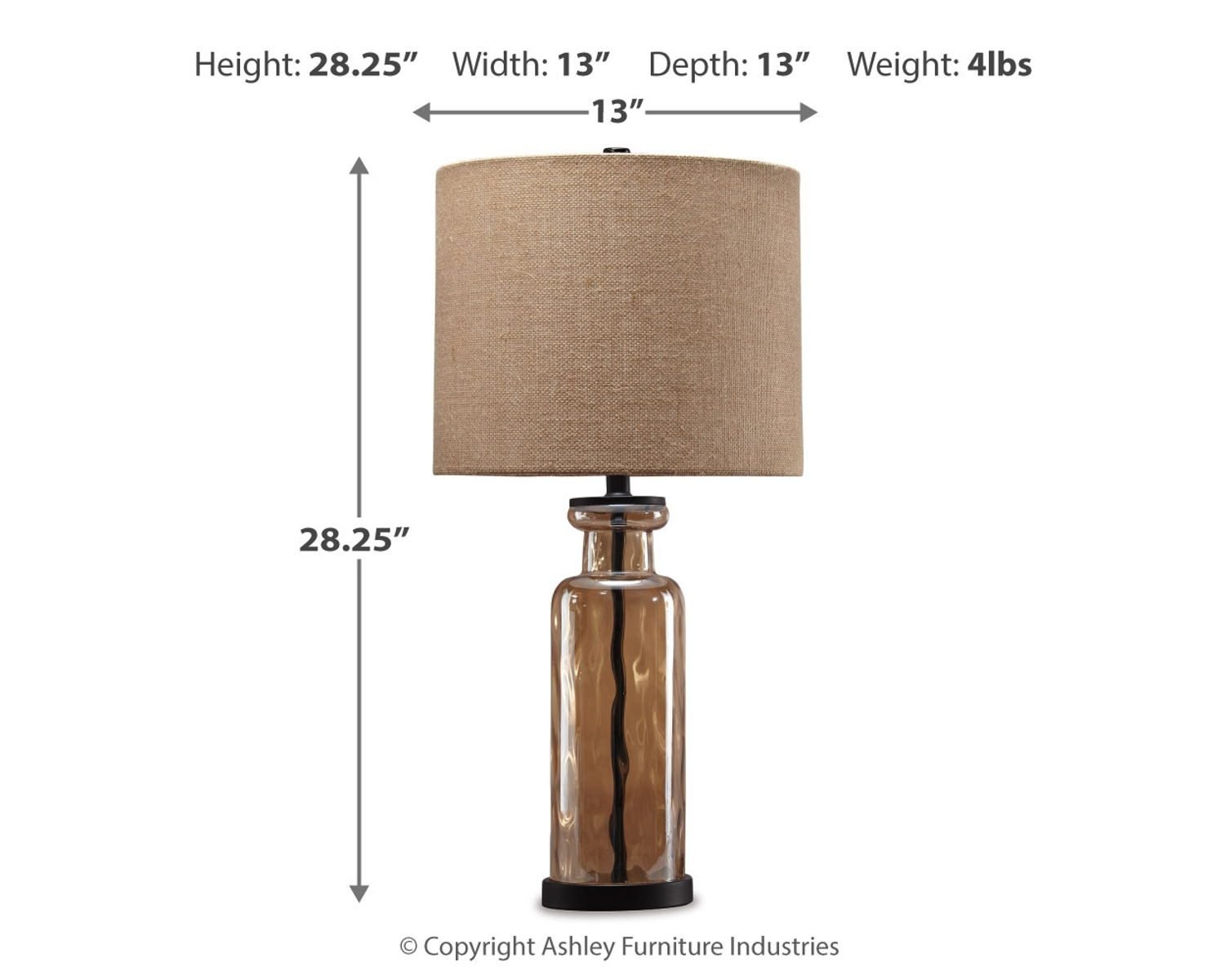 Laurentia - Glass Table Lamp - Champagne - Image 4