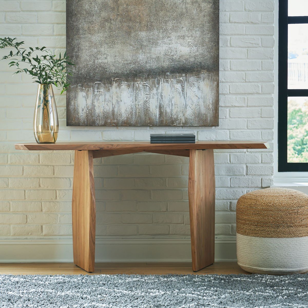 Holward - Console Sofa Table - Natural - Image 2