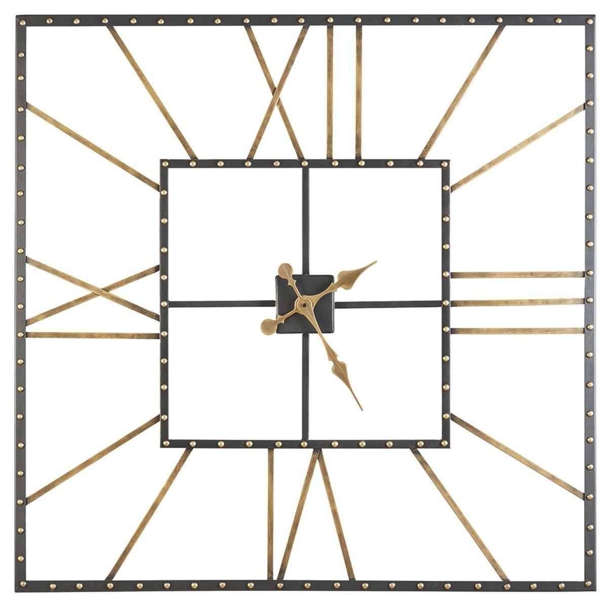Thames - Wall Clock - Black / Gold Finish