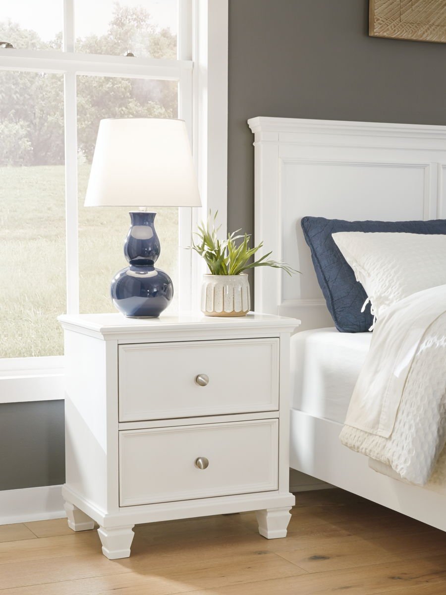 Fortman - Two Drawer Night Stand - White - Image 2