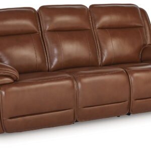 Healy Pier - Power Reclining Sofa / Adj Headrest - Chocolate
