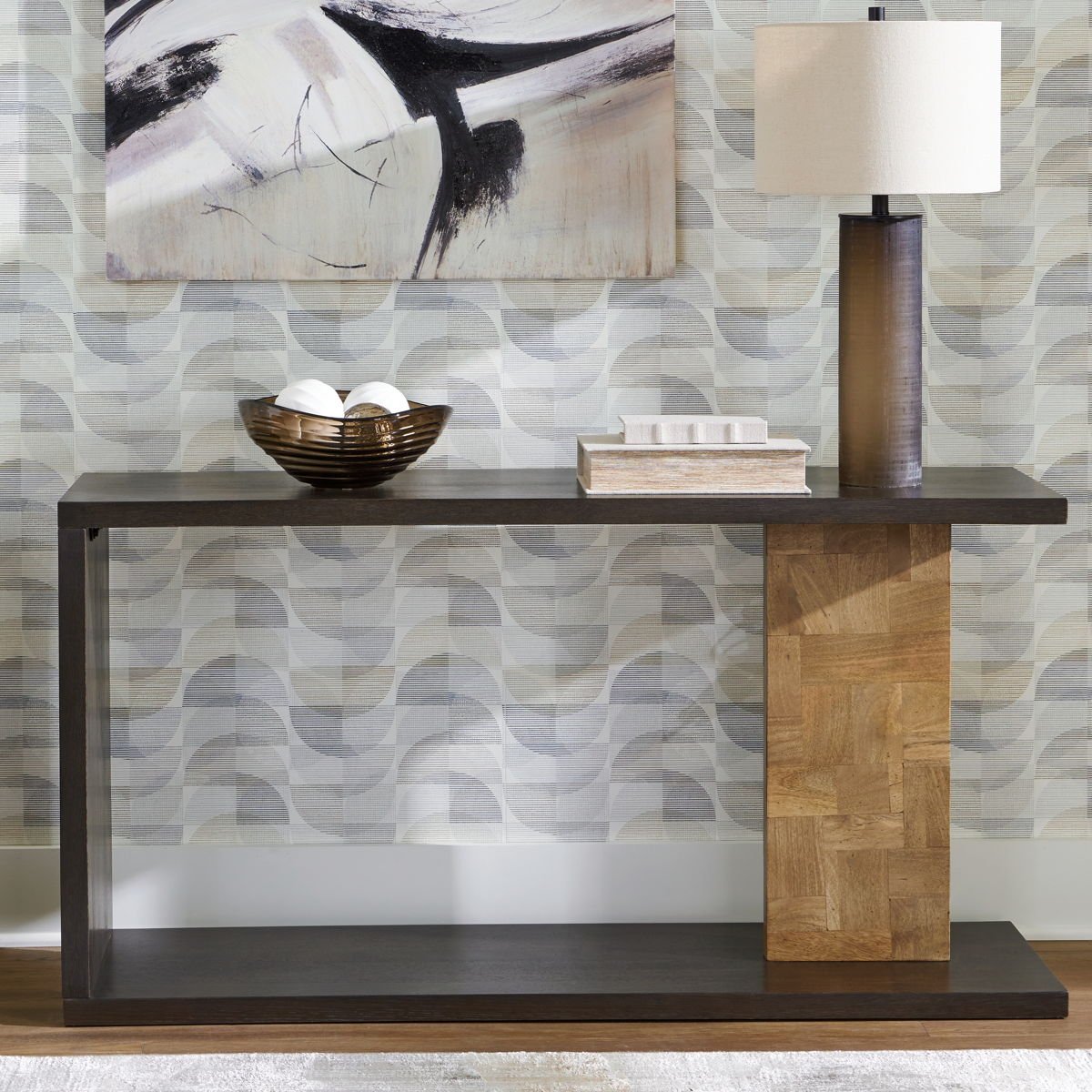 Camlett - Console Sofa Table - Brown - Image 3