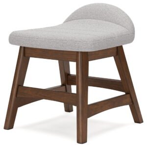 Lyncott - Home Office Desk Chair - Light Gray / Brown