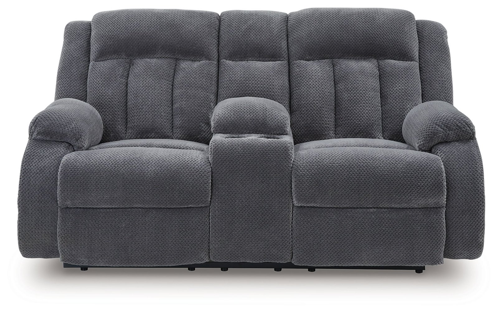 Observation - Double Reclining Power Loveseat With Console - Steel - Image 4