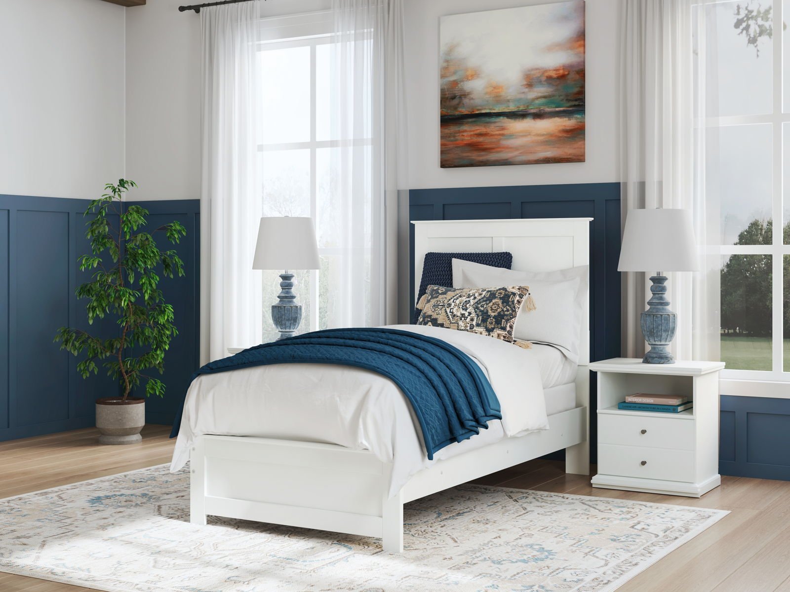 Bostwick Shoals - Panel Bed With Framed Footboard - Image 8