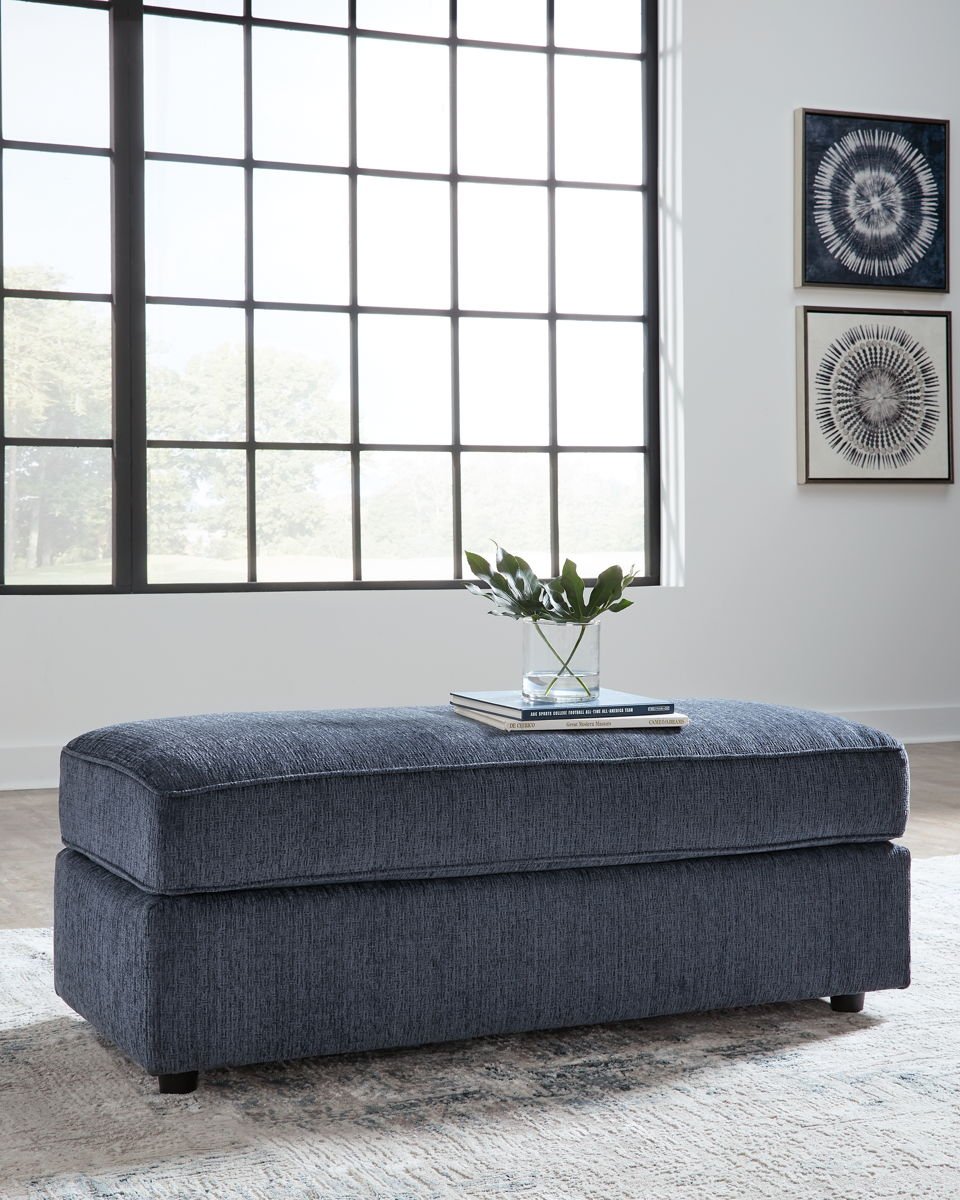 Albar Place - Oversized Accent Ottoman - Cobalt - Image 2
