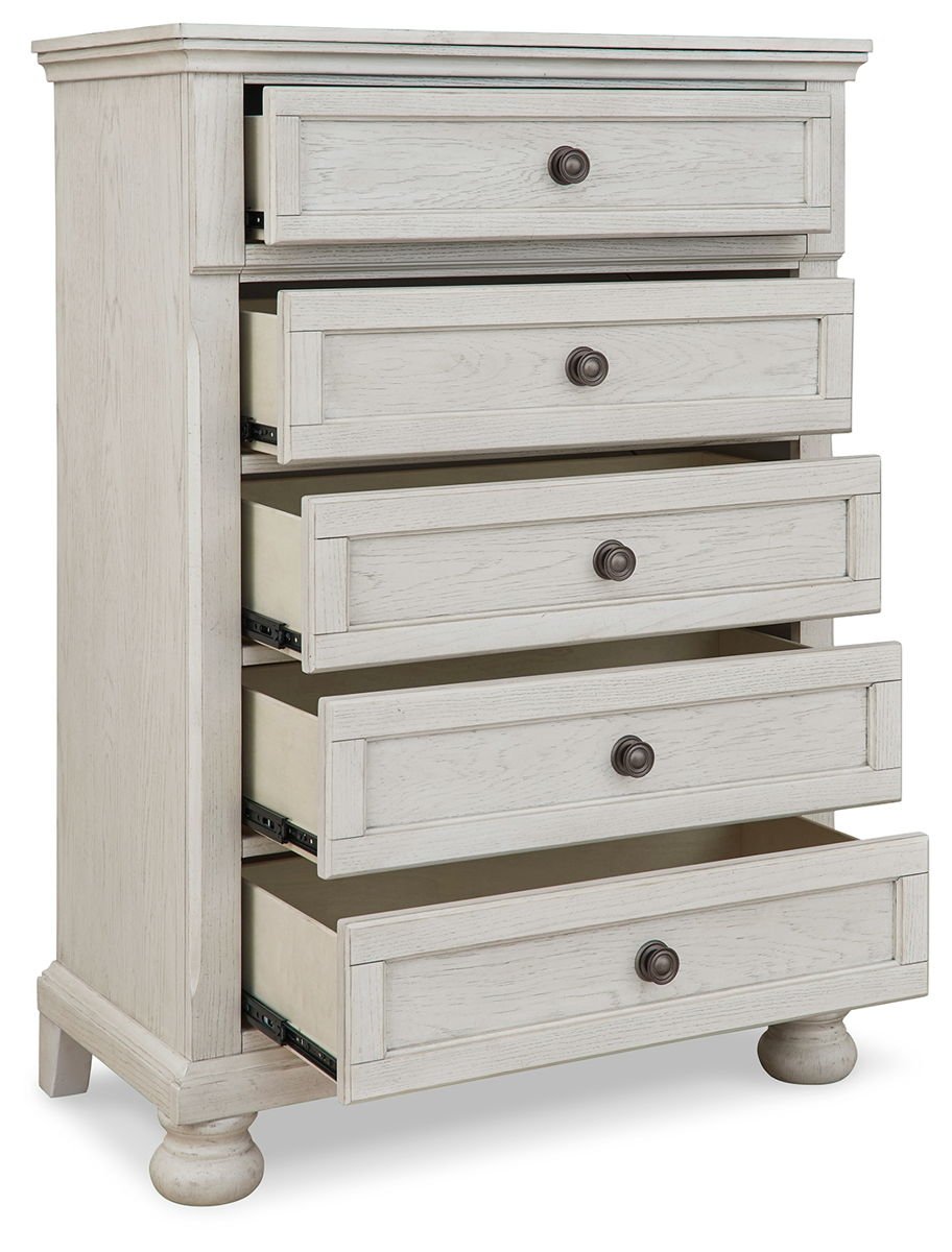 Robbinsdale - Five Drawer Chest - Youth - Antique White - Image 3