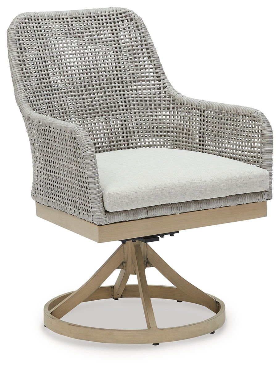 Seton Creek - Swivel Chair With Cushion (Set of 2) - Gray - Image 2