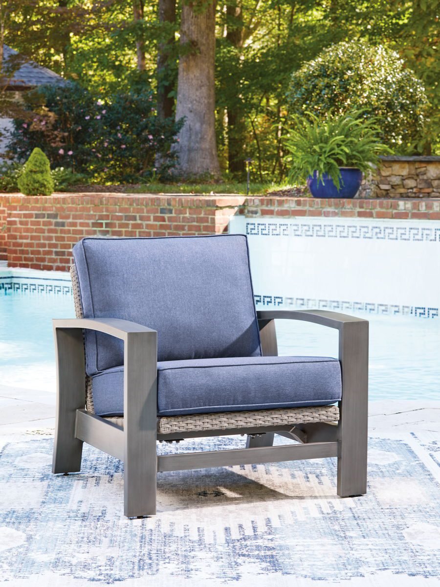 Half Moon Beach - Spring Lounge Chair - Blue / Gray - Image 3