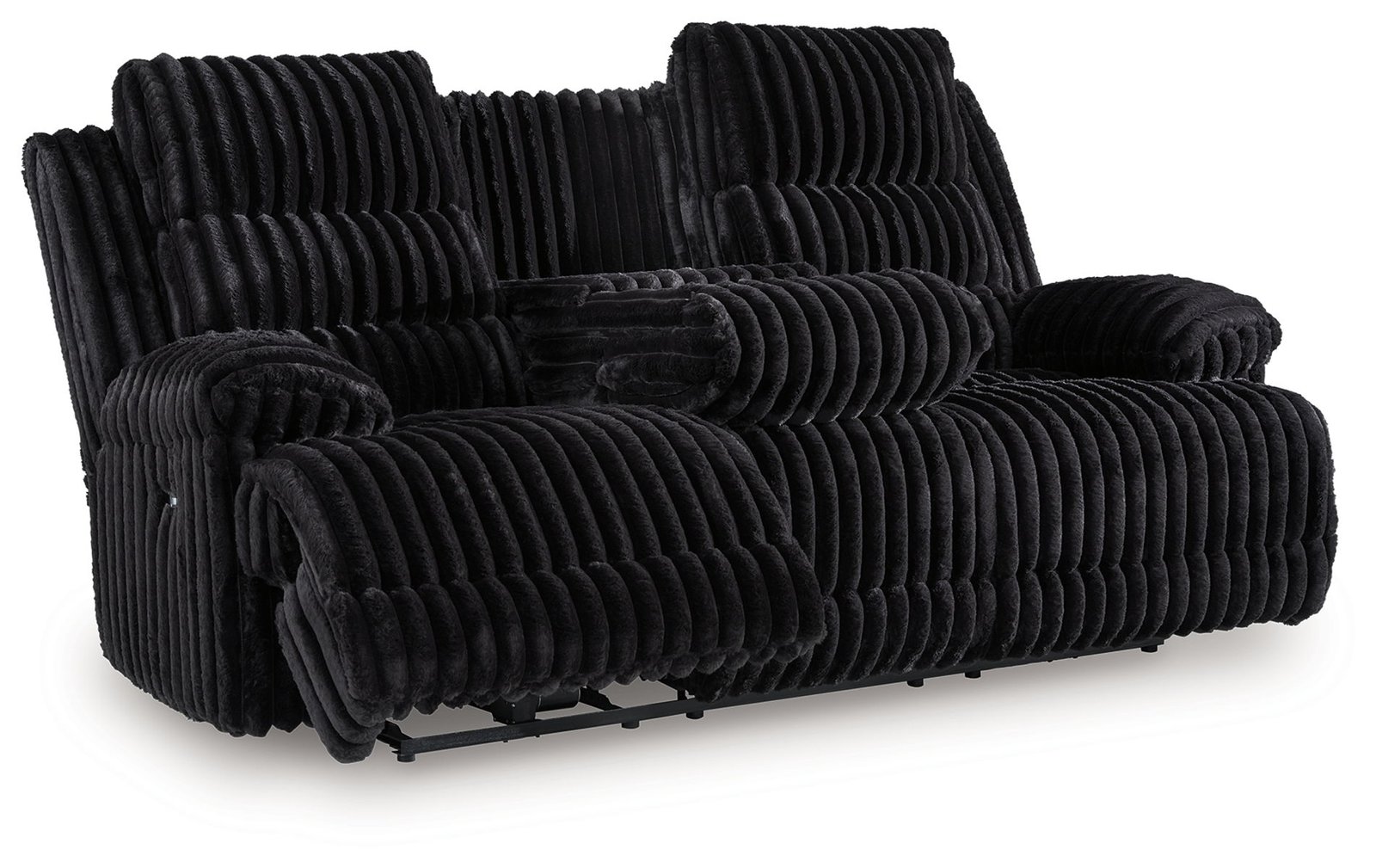 Rhine Falls - Reclining Power Sofa With Drop Down Table - Onyx