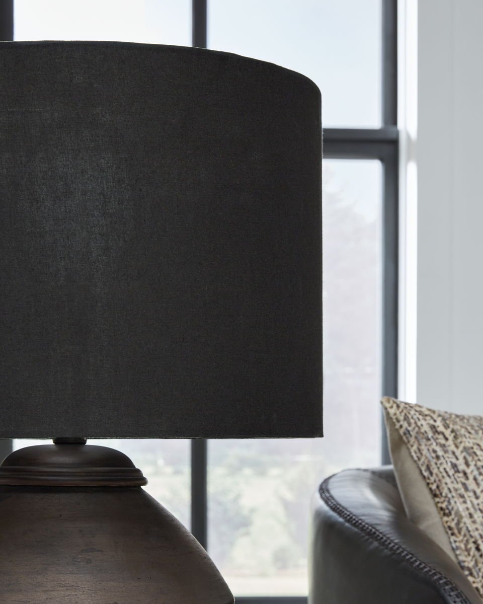 Naareman - Terracotta Table Lamp - Metallic Black - Image 4