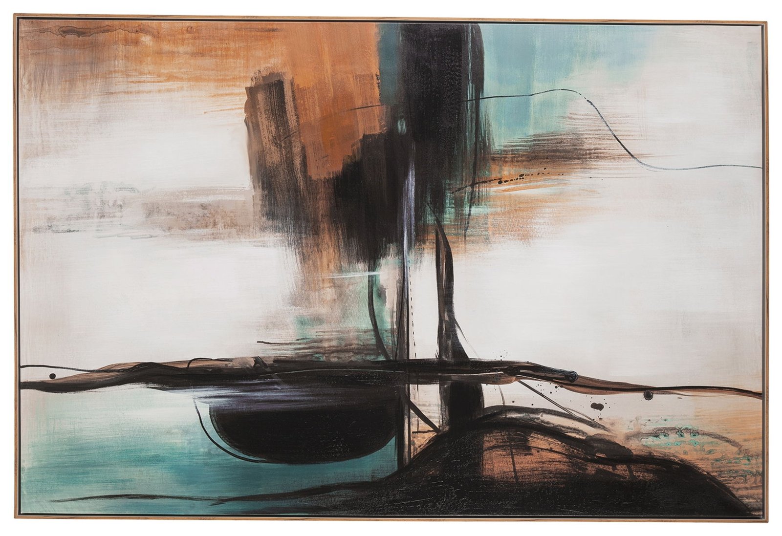Brunonia - Wall Art - Teal / Orange / Black - Image 2