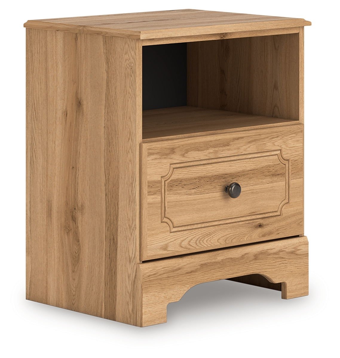 Aleaport - One Drawer Night Stand - Warm Brown - Image 3