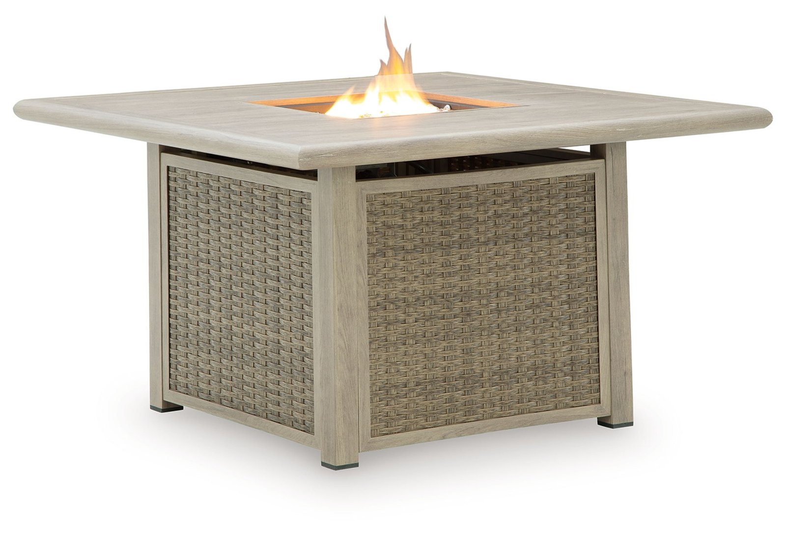 Cliff Trails - Square Fire Pit Table - Beige - Image 2