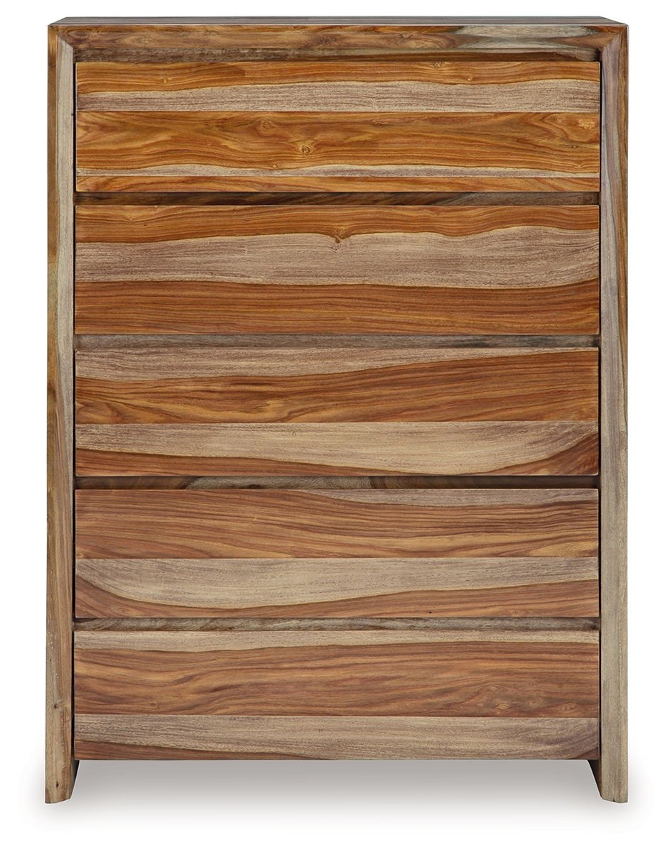 Dressonni - Five Drawer Chest - Brown - Image 2