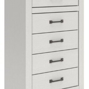 Savonport - Five Drawer Chest - White / Brown