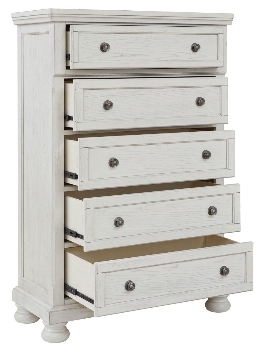 Robbinsdale - Five Drawer Chest - Antique White - Image 4