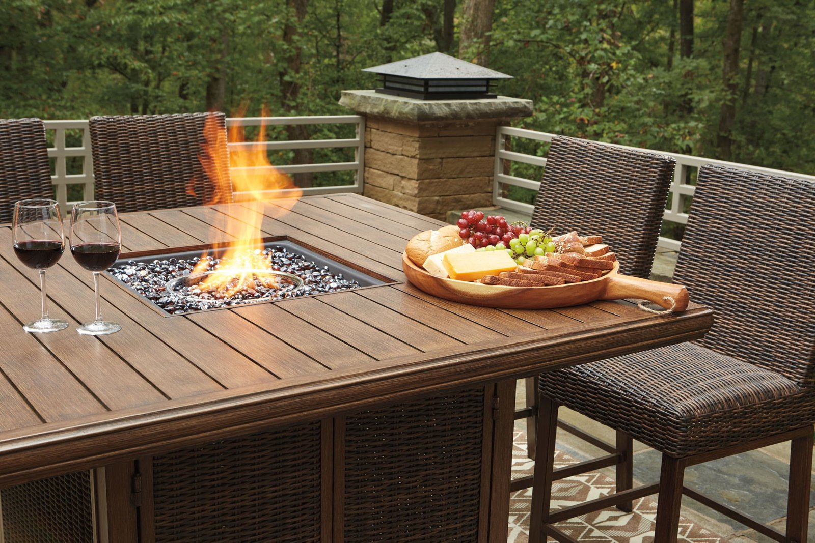 Paradise Trail - Outdoor Fire Pit Table Set - Image 6
