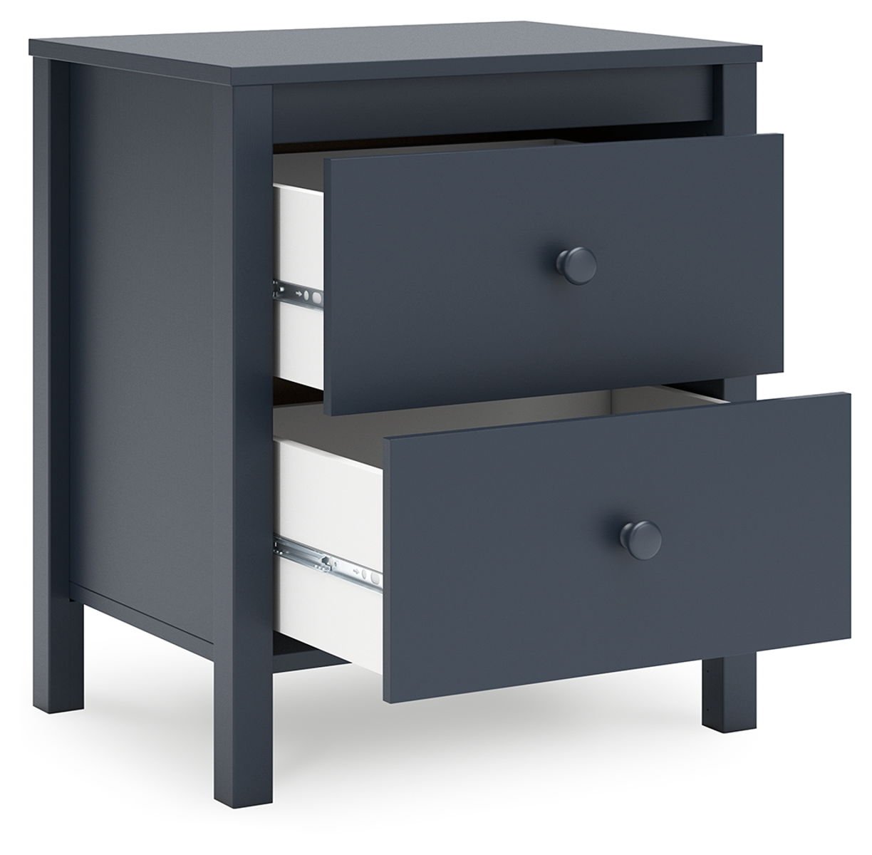 Simmenfort - Two Drawer Night Stand - Navy Blue - Image 4