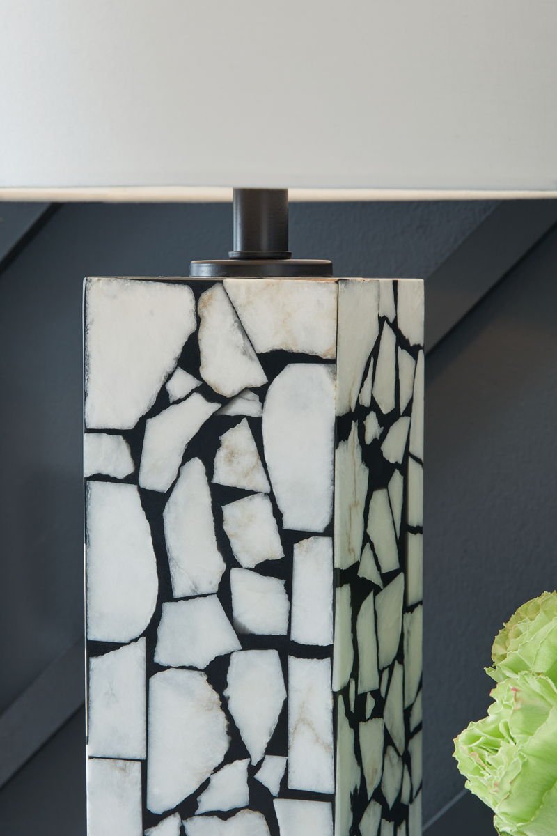Macaria - Marble Table Lamp - White / Black - Image 4