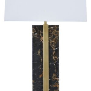 Neonish - Marble Table Lamp - Black / Gold Finish