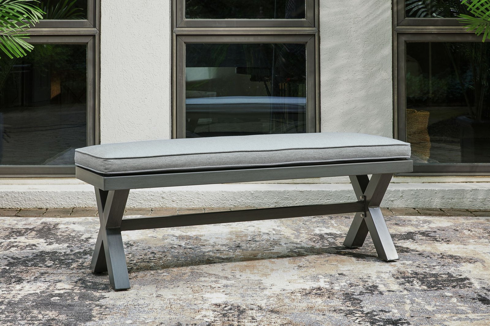 Elite Park - Bench With Cushion - Gray - Image 4