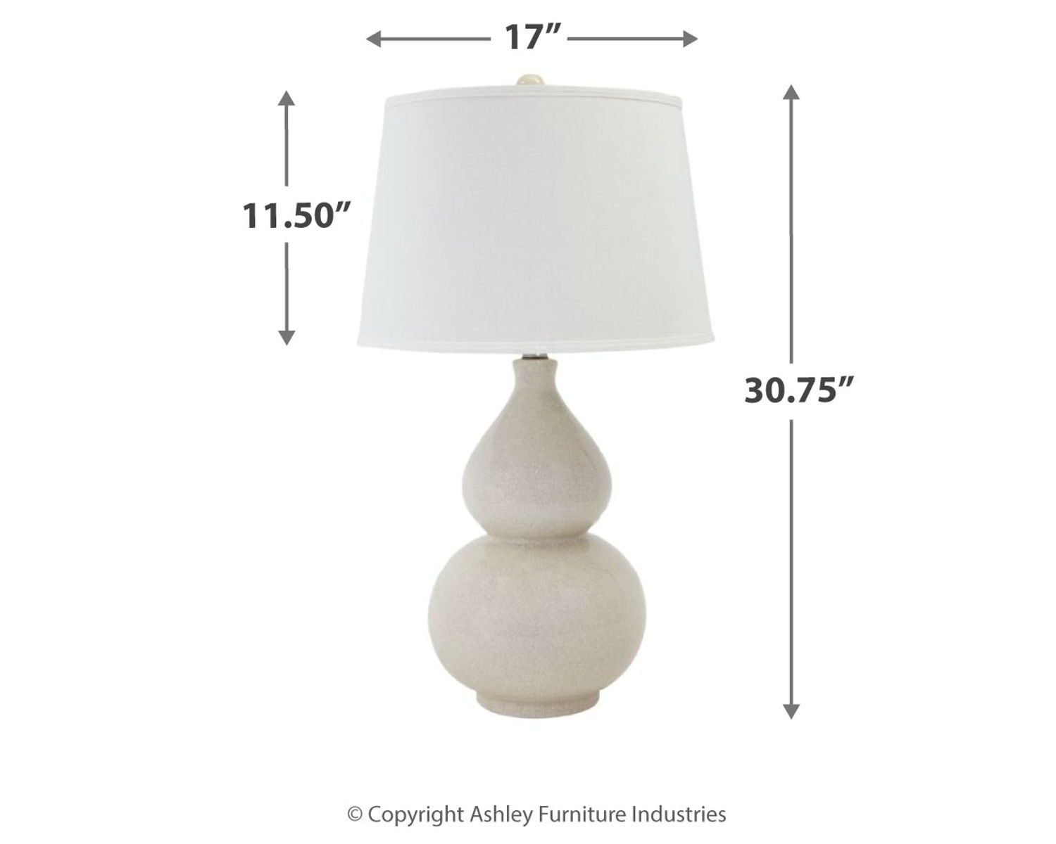 Saffi - Ceramic Table Lamp - Cream - Image 4