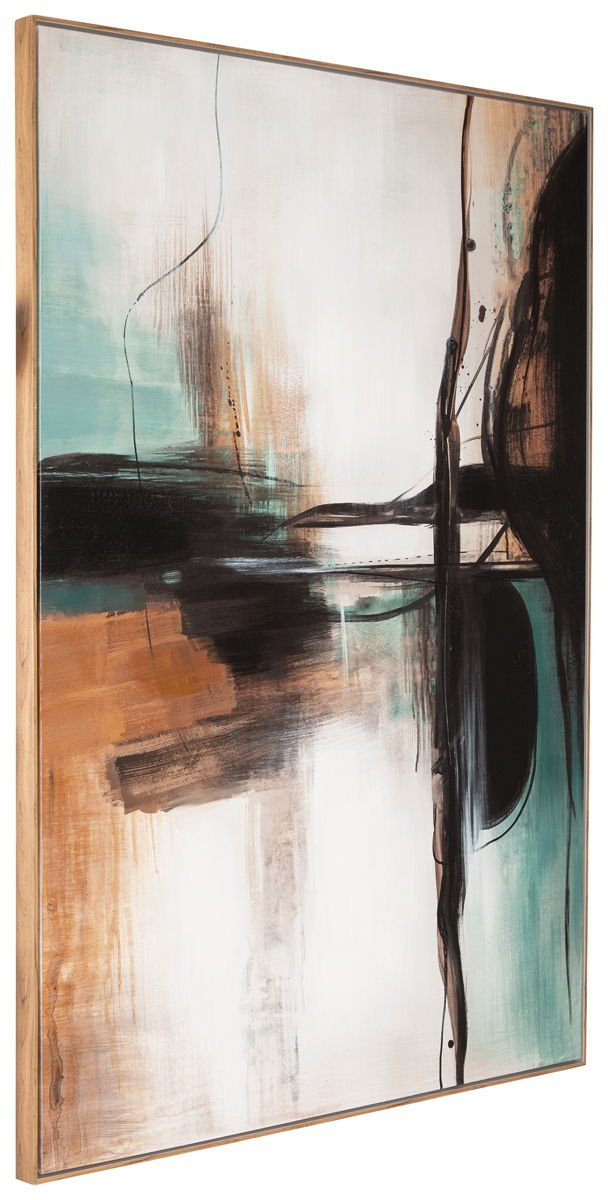 Brunonia - Wall Art - Teal / Orange / Black - Image 3