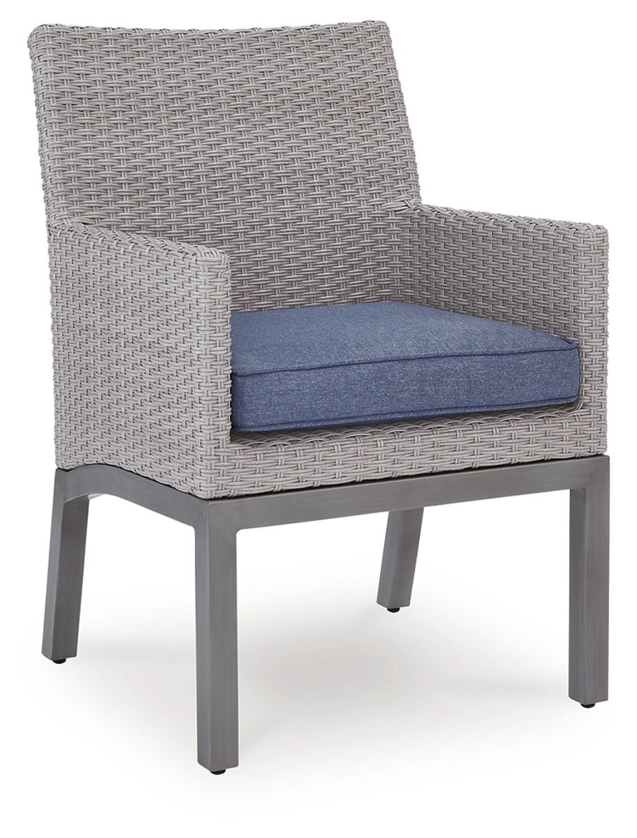 Half Moon Beach - Arm Chair With Cushion (Set of 2) - Blue / Gray - Image 4