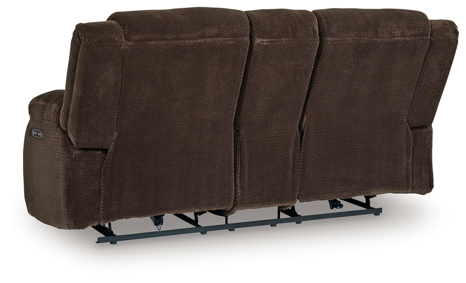 Free Wake - Double Relcining Power Loveseat With Console - Chocolate - Image 2