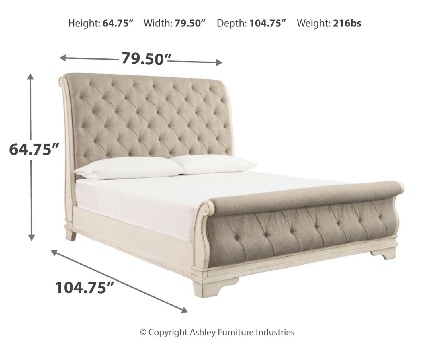 Realyn - Upholstered Sleigh Bed - Image 5