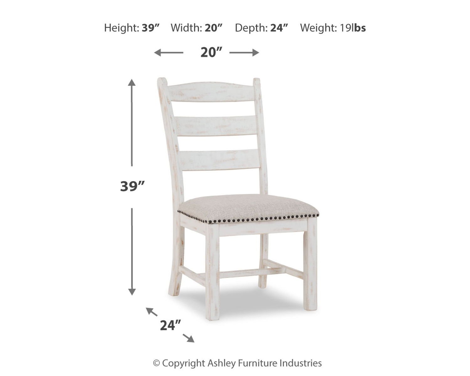 Valebeck - Dining UPH Side Chair (Set of 2) - Beige / White - Image 2