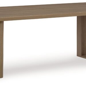 Serene Bay - Rectangular Dining Table With Umbrella Option - Dark Brown