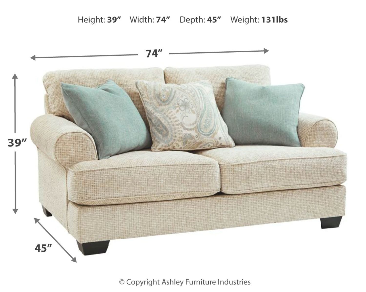 Monaghan - Loveseat - Sandstone - Image 3