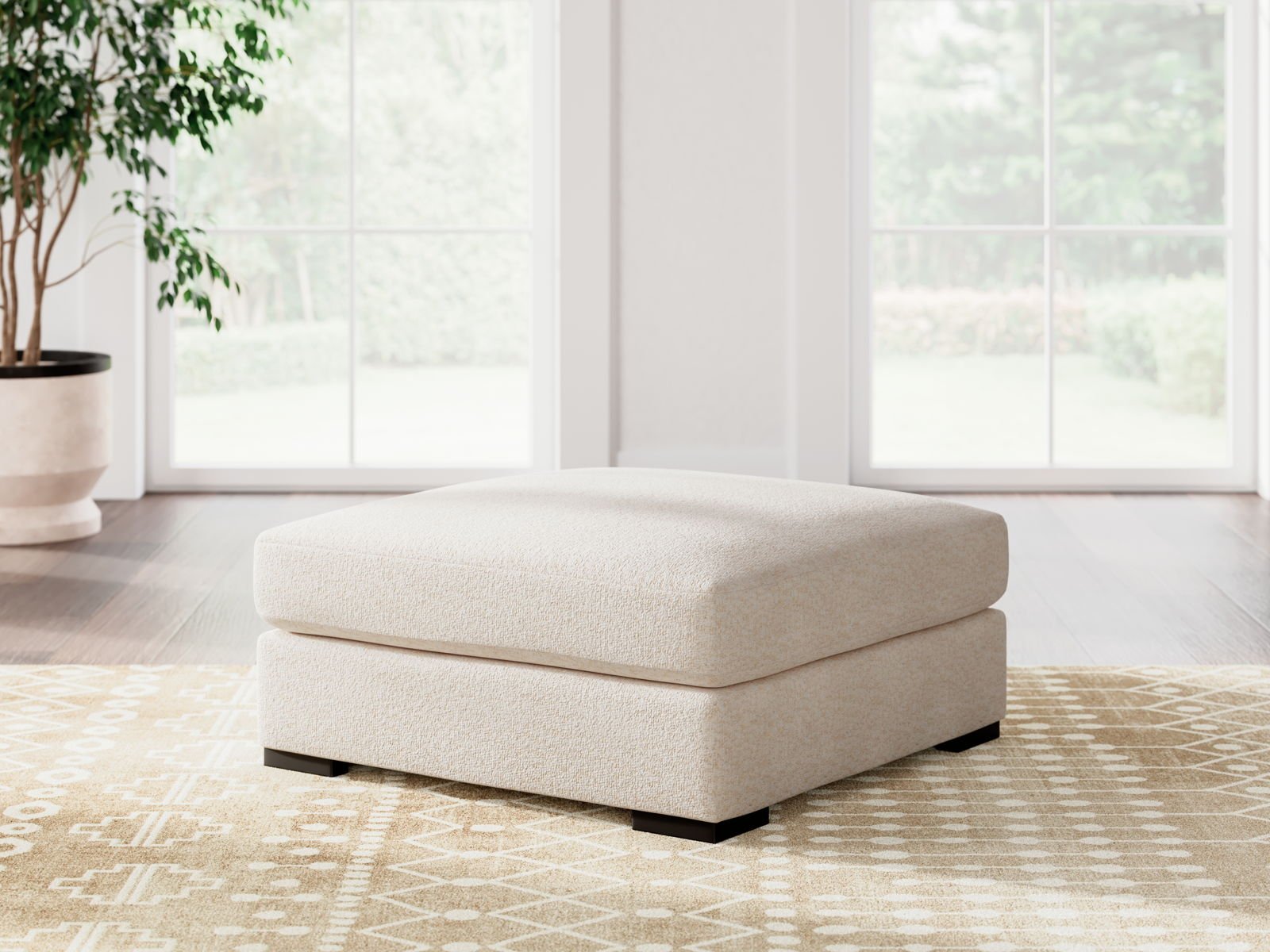 Donelson Creek - Oversized Accent Ottoman - Vanilla - Image 2