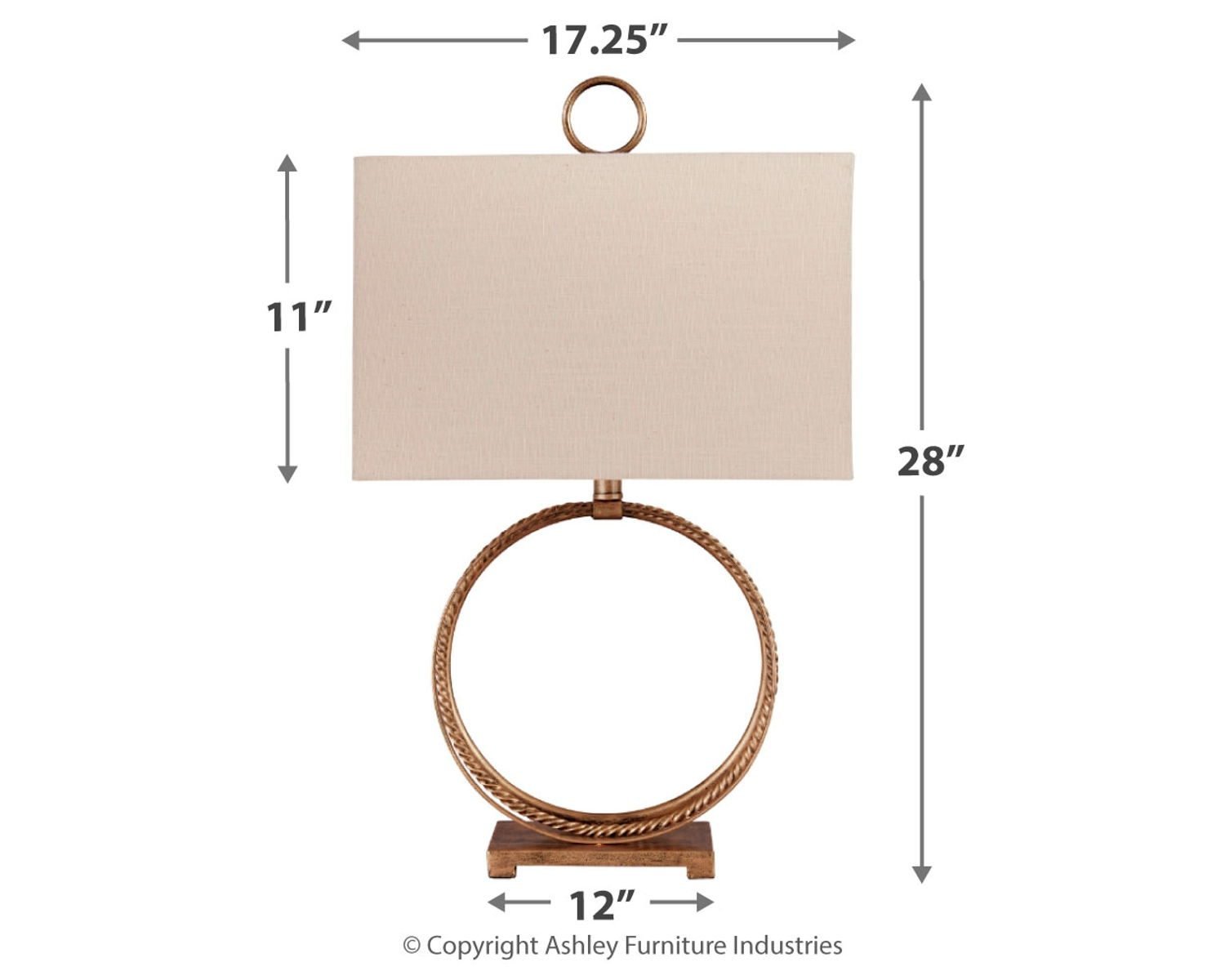 Mahala - Metal Table Lamp - Antique Gold Finish - Image 3