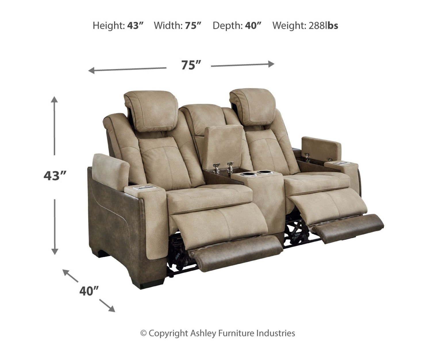 Next-Gen Durapella - Power Reclining Loveseat - Image 3