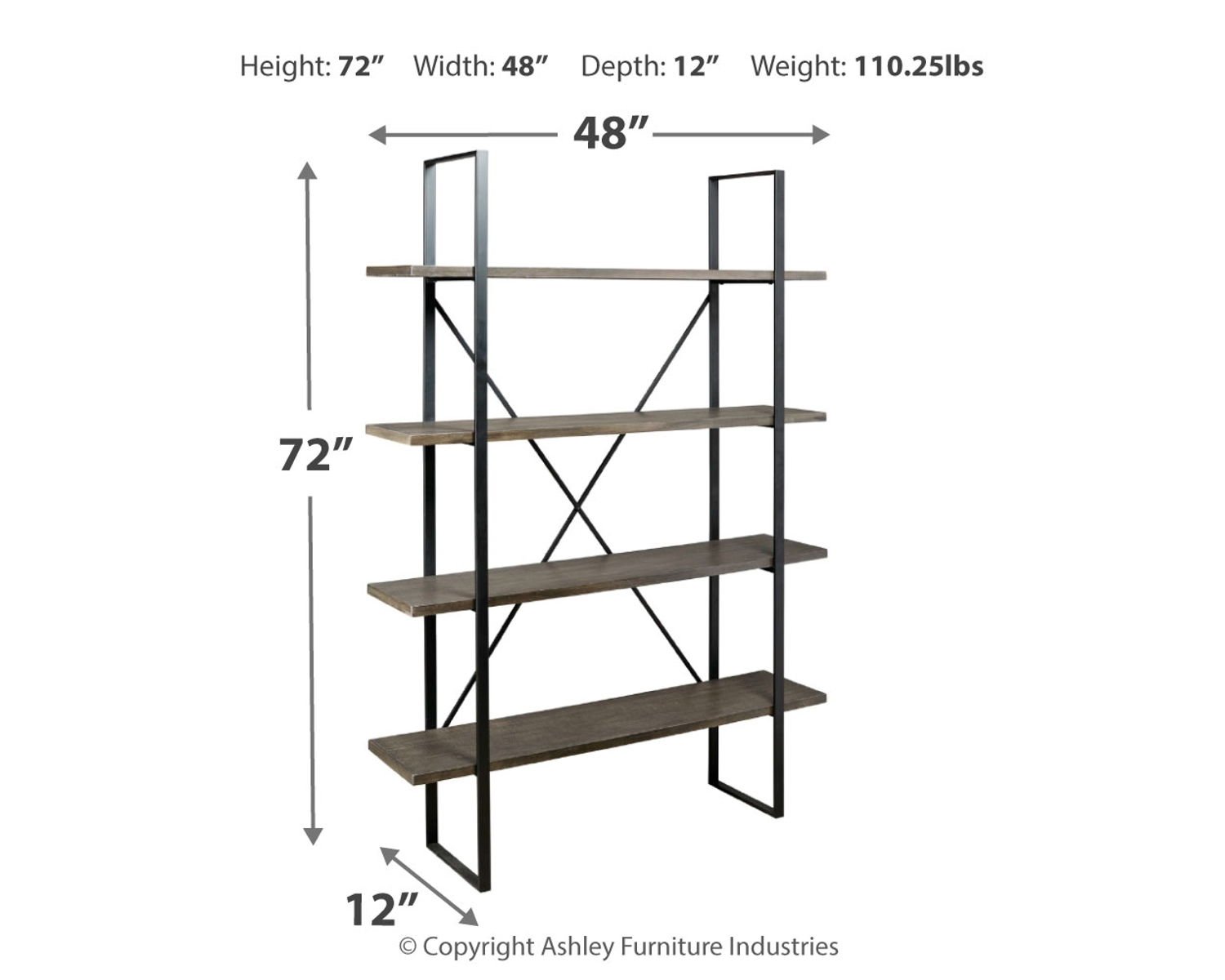 Gilesgrove - Bookcase - Black / Gray - Image 2
