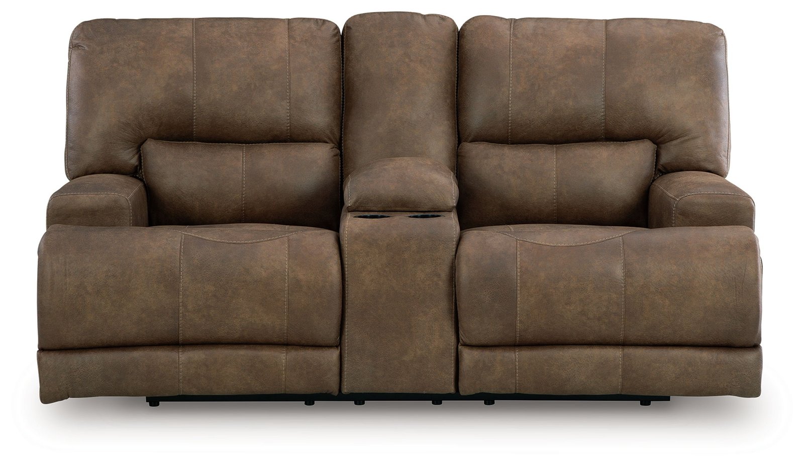 Beckley Place - Power Reclining Loveseat With Console / Adjustable Headrest - Earth - Image 2