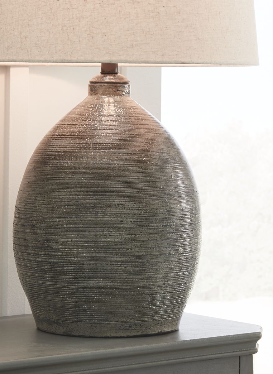 Joyelle - Terracotta Table Lamp - Gray - Image 2