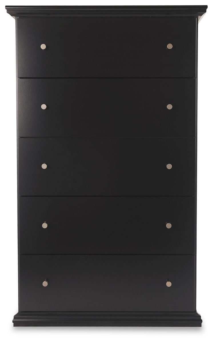 Maribel - Five Drawer Chest - Black - Image 2