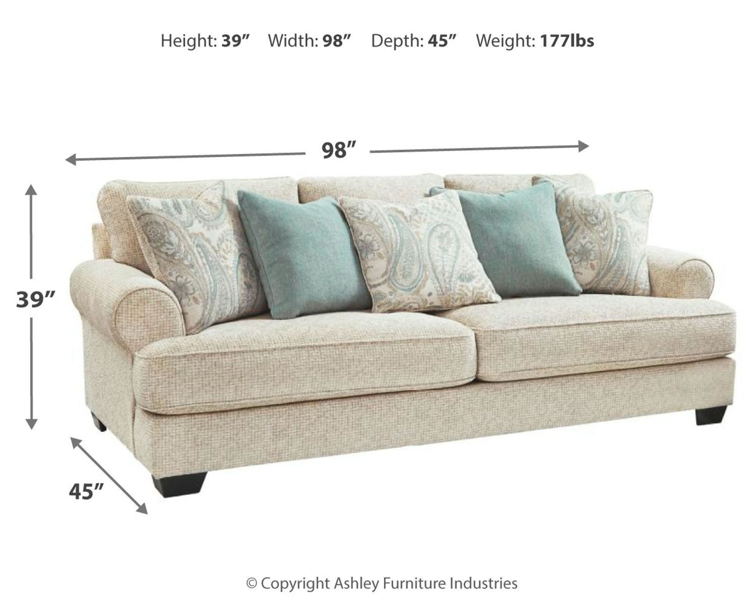 Monaghan - Sofa - Sandstone - Image 2