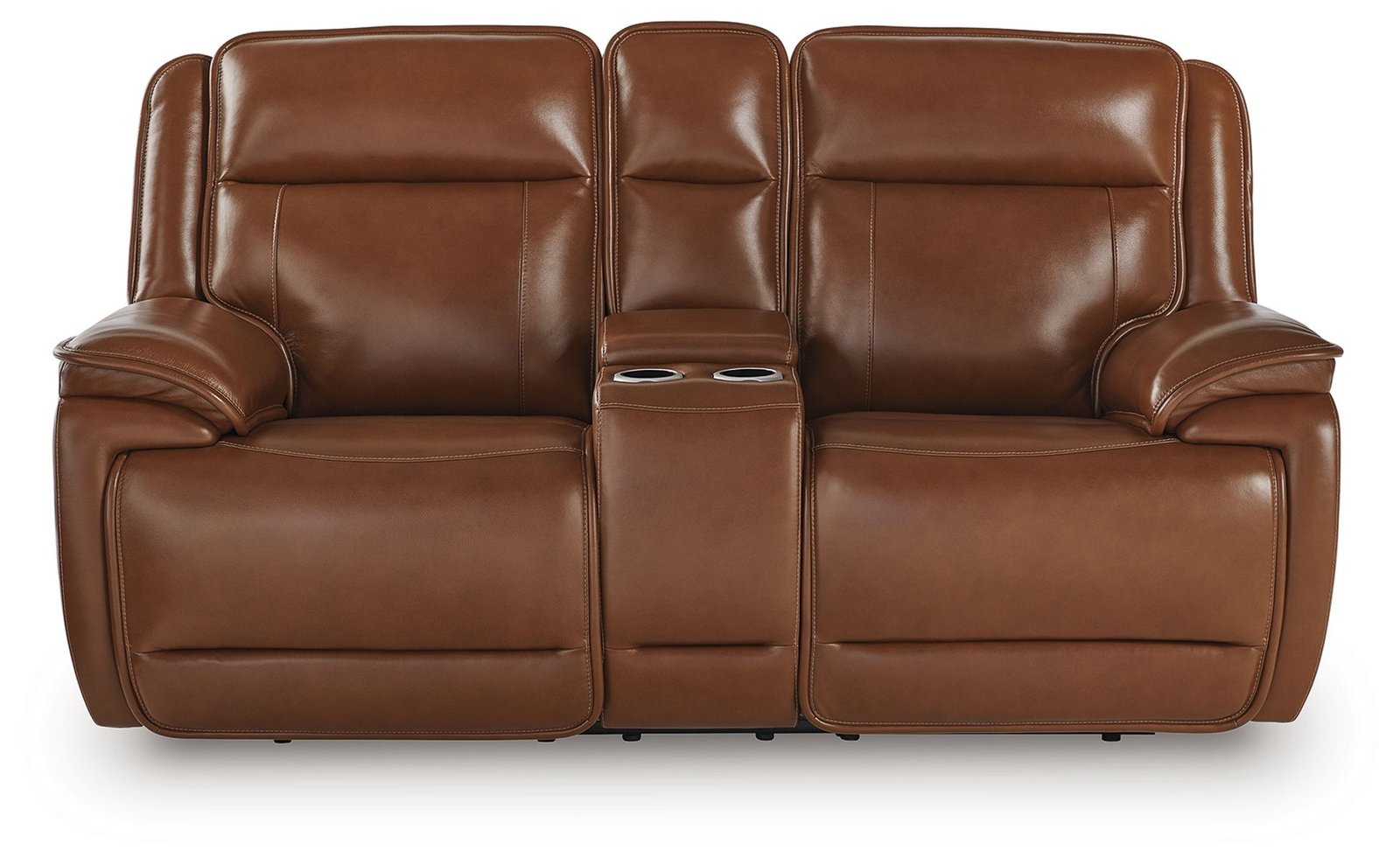 Healy Pier - Power Reclining Loveseat With Console / Adj Headrest - Chocolate - Image 3