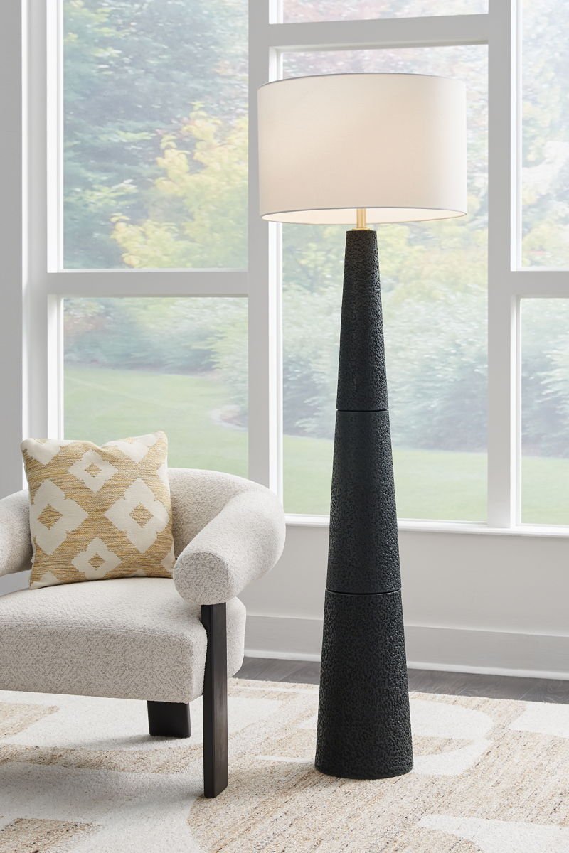 Hallburg - Poly Floor Lamp - Black - Image 2