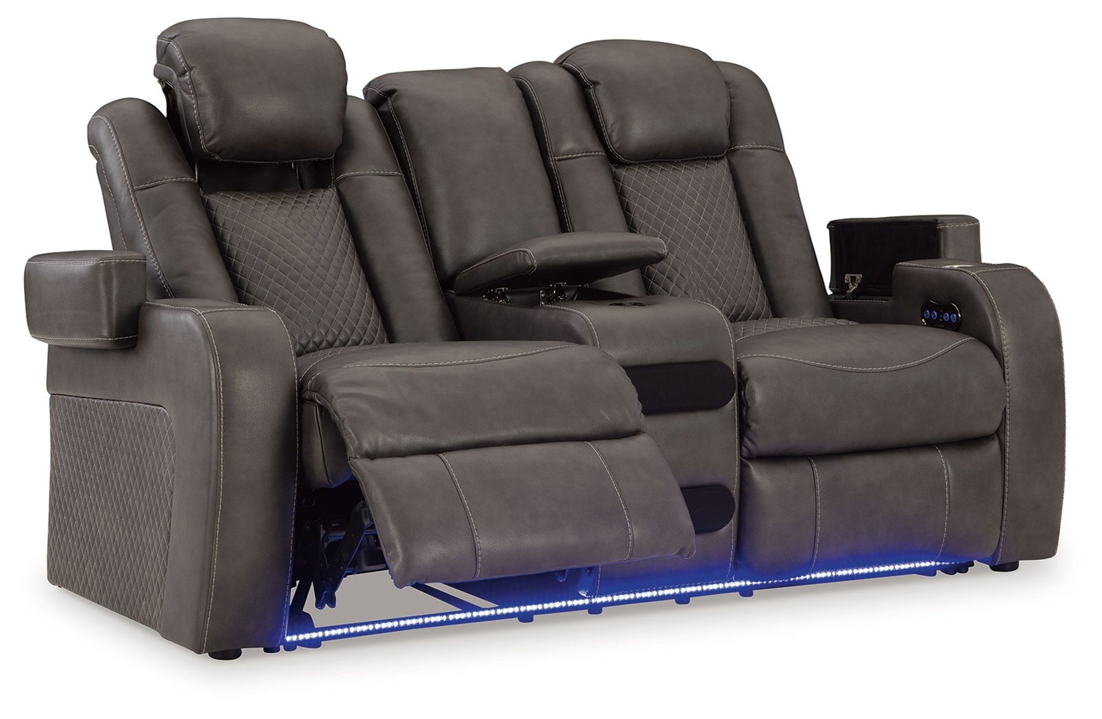 Fyne-dyme - Power Reclining Loveseat With Console/Adj Hdrst - Image 3