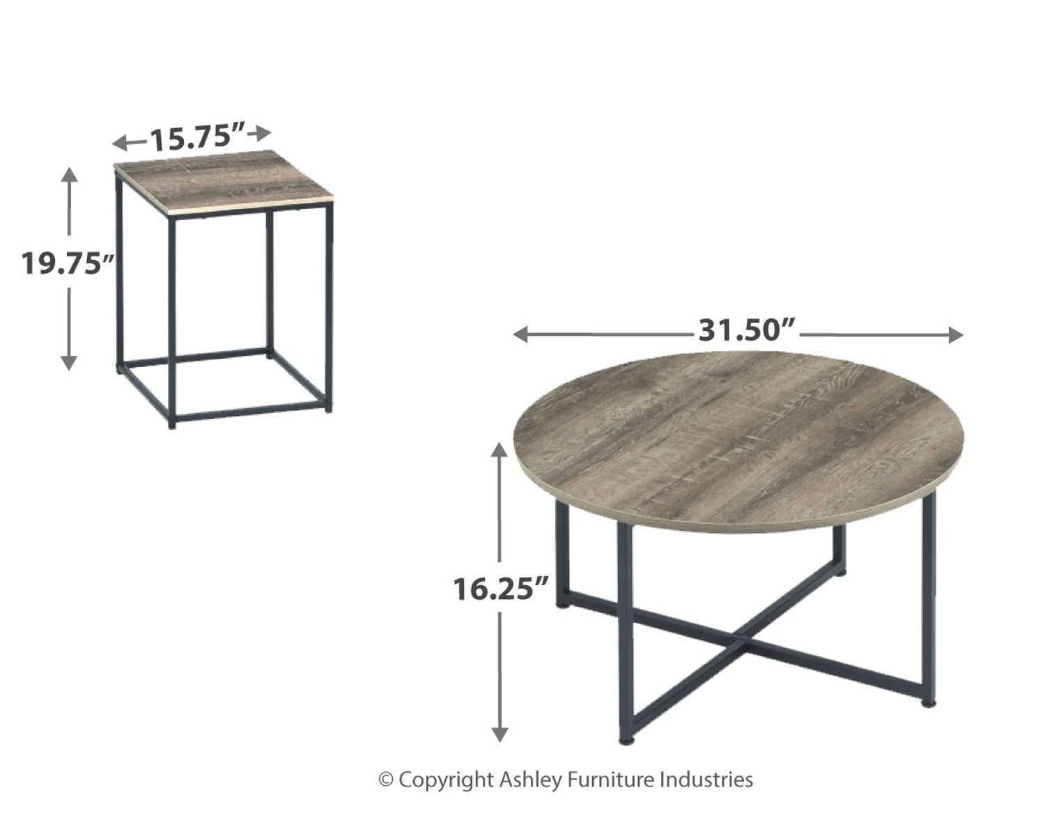 Wadeworth - Occasional Table Set (Set of 3) - Brown / Beige - Image 4