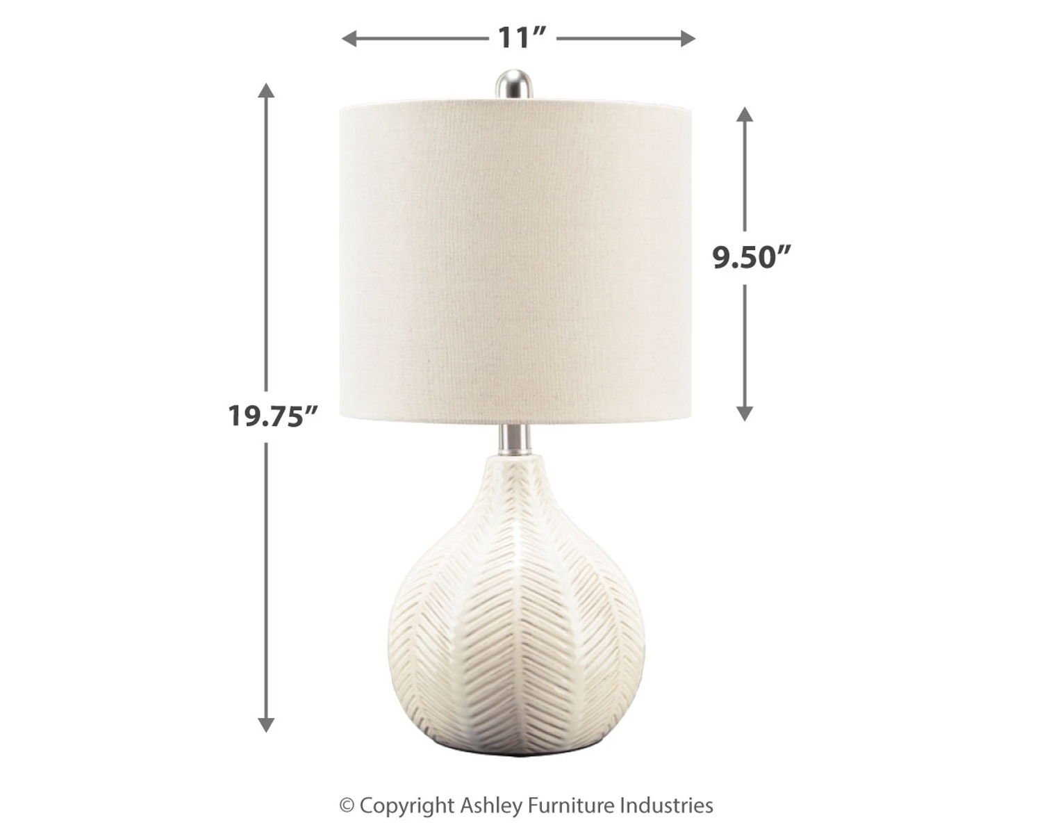 Rainermen - Ceramic Table Lamp - Off White - Image 4