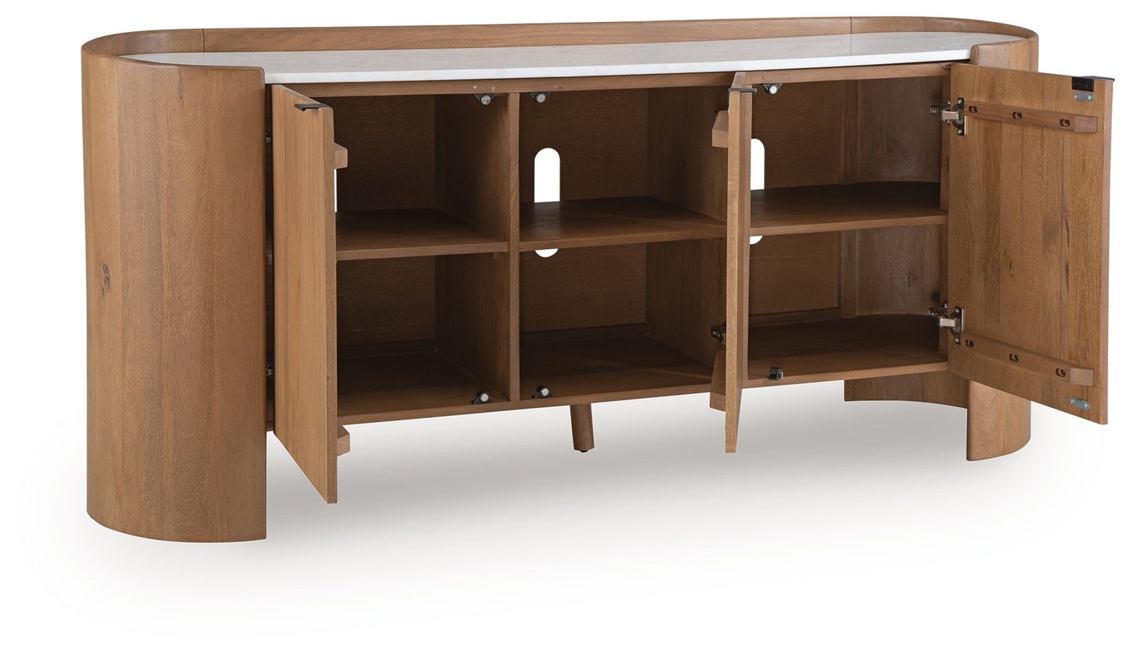 Fitzroy - Accent Cabinet - Brown / White - Image 4